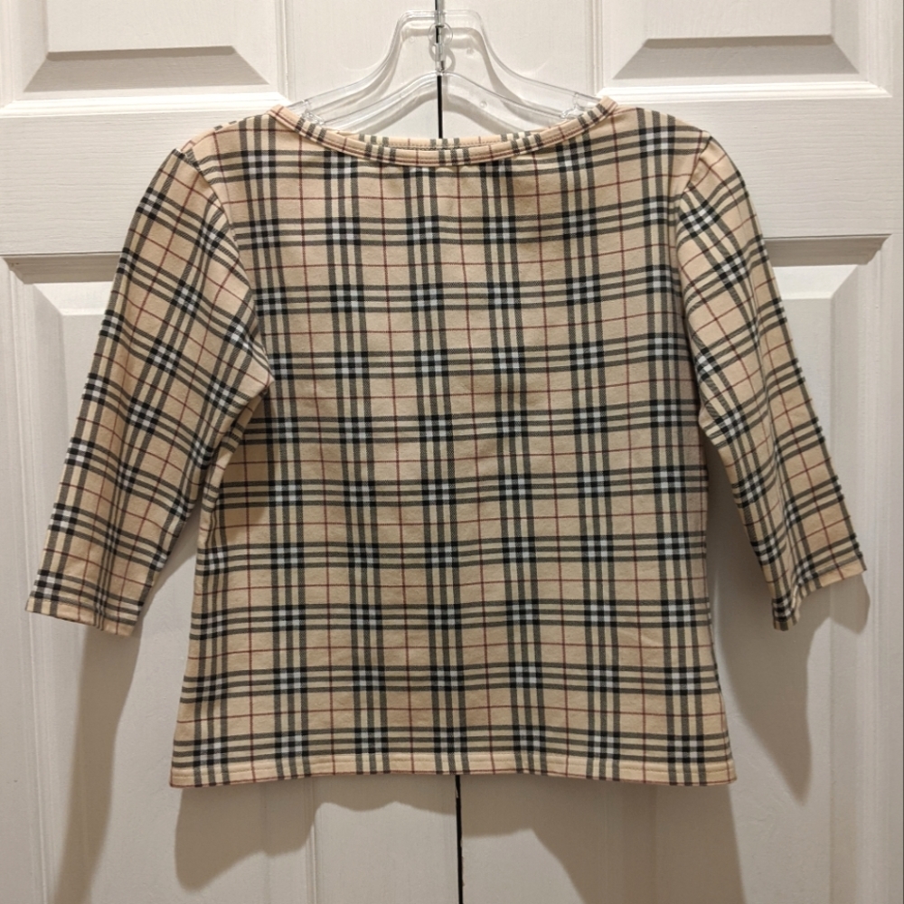 Burberry Nova Check Top, Size M